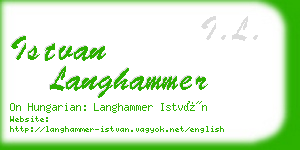 istvan langhammer business card